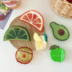 Cute Sweet Fruit Shaped Hair Claw Clips for Girls Kids Fashion Kawaii Apple Haarspange for Women Ladies Hair Accessories Acetate