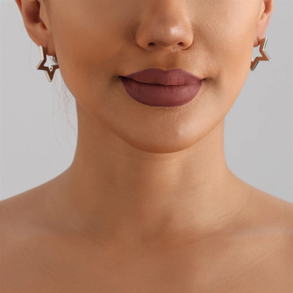 Fashion Simple Star Sweet Alloy Drop Earrings for Girls Charms Minimalistic Dainty Jewelry for Women Ladies Accessories Daily