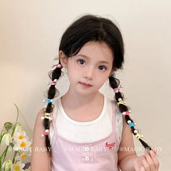 Simple Fashion Minimalistic High ELastic Scrunchies for Baby Girls Imitation Pearl Hair Ties for Kids Children Hair Accessories