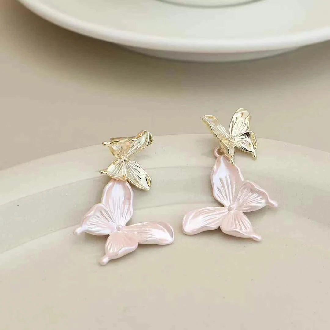 Elegant Butterfly Fashion Drop Earrings for Girls Sweet Cute Adorable Jewelry for Women Ladies Accessories Wholesale Art Deco