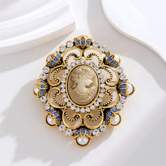 Fashion Trendy Vintage Retro Luxury Brooches Elegant Graceful Classic Fine Jewelry for Women Ladies Accessories Chinese Supplier
