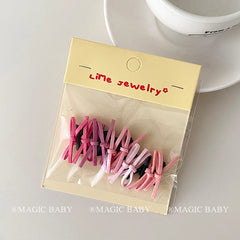 Mini Bowknot Cute Sweet Scrunchies Solid Color Kawaii Hair Ties for Baby Girls Kids Children Teens Hair Accessories Stock