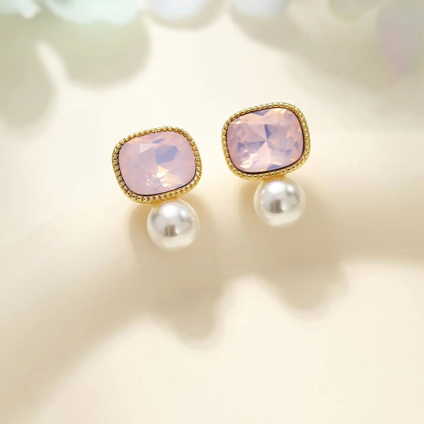Dainty Grapes Fruits Glitter Heart Drop Earrings for Girls Imitation Pearl Rhinestone Jewelry for Women Ladies Accessories
