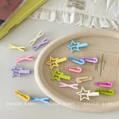 Simple Minimalistic Alligator Hair Clips for Baby Girls Solid Candy Color Sweet Cute Kawaii Alloy Material 5cm for Party