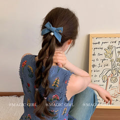 Stylish Elegant Simple Girls Hair Ties Bowknot High Elastic Scunchies for Women Fashion Trendy Hair Accessories Sweet Styling