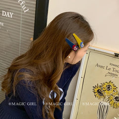 Plush Flocked Love Heart Puppy Triangle Hair Clip Elegant Side Barrettes Bangs Clip New BB Clip Hair Accessory for Women Girls