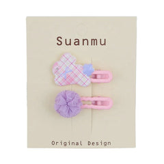 High Quality Kids Cartoon Candy Color Small Alligator Hairpins Sweet Cute Fabric Accessory for Children's Daily Use Wholesale