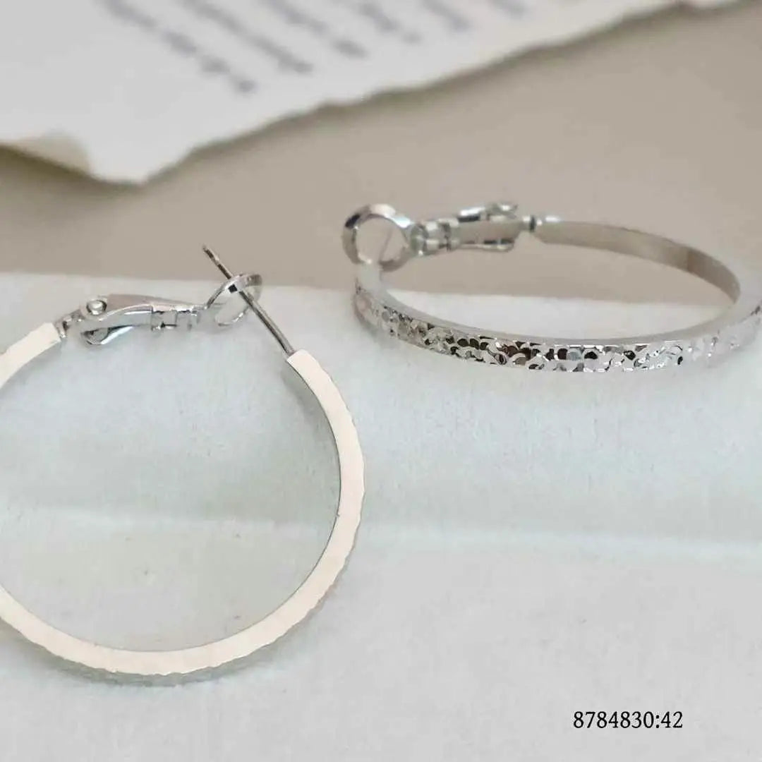 Ladies Large Circle Small Rhinestone Decorative Hoop Earring Fashion Stylish Trendy Lightweight Jewelry Accessories for Daily
