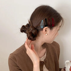 Women Solid Colored Small Snap Clips Trendy Simple Lightweight Customized Bulk Order in Stock Hairpins Accessories for Female