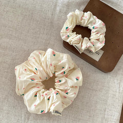Cute Strawberry Fashion Scrunchies Elegant Women's Hair Ties Trendy Stock Decoratives for Girls and Ladies