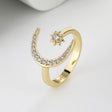 The opening is adjustable. / Gold