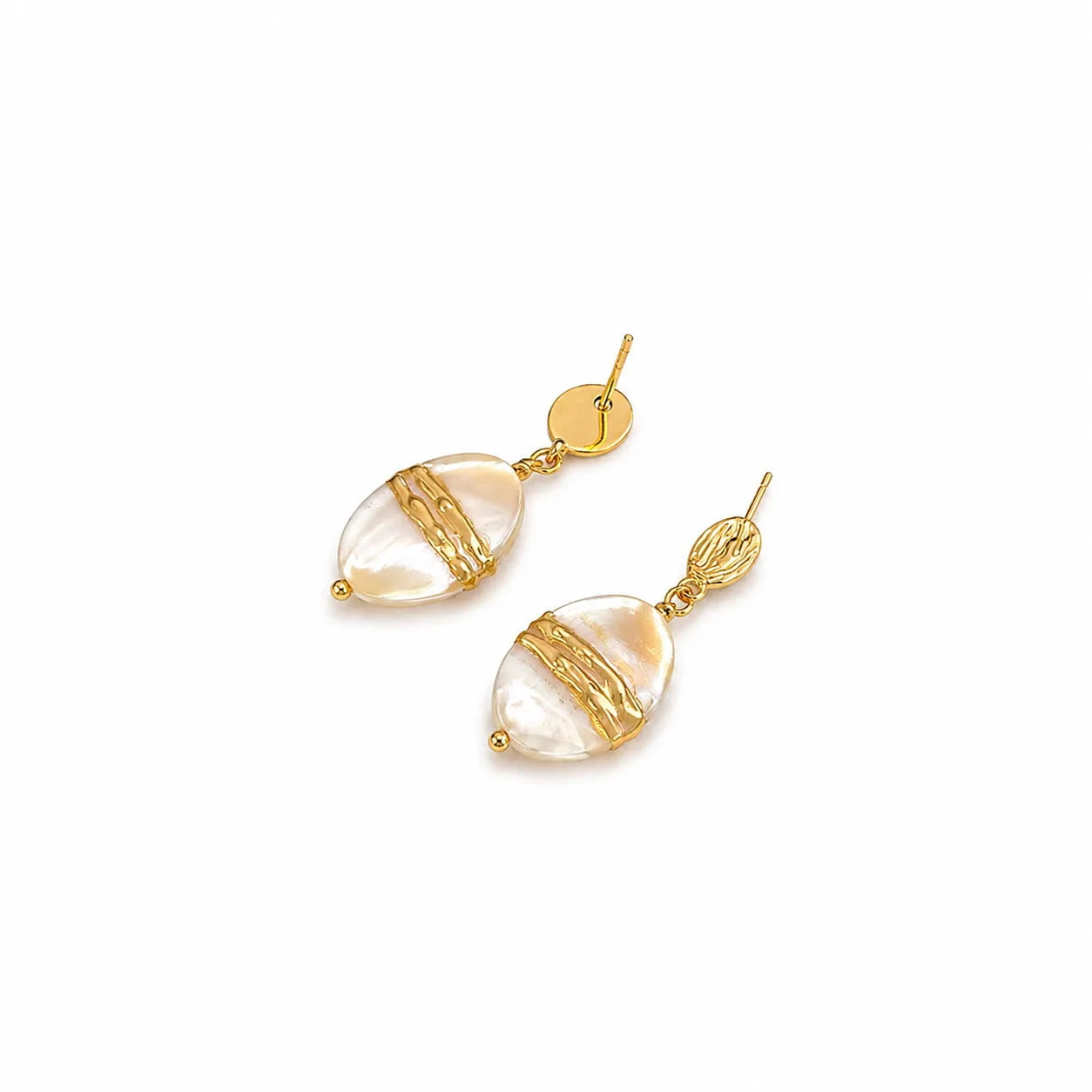 Fashion Abalone Shell Natural Stone Crystal S925 Silver  18K Gold Plated Jewelry Sets for Girls Earrings Necklaces for Women