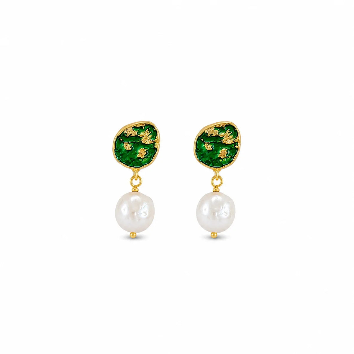 Ladies Green Yellow Baroque Pearl S925 Silver Drop Earring Elegant Vintage Trendy Low MOQ in Stock Jewelry for Women Causal