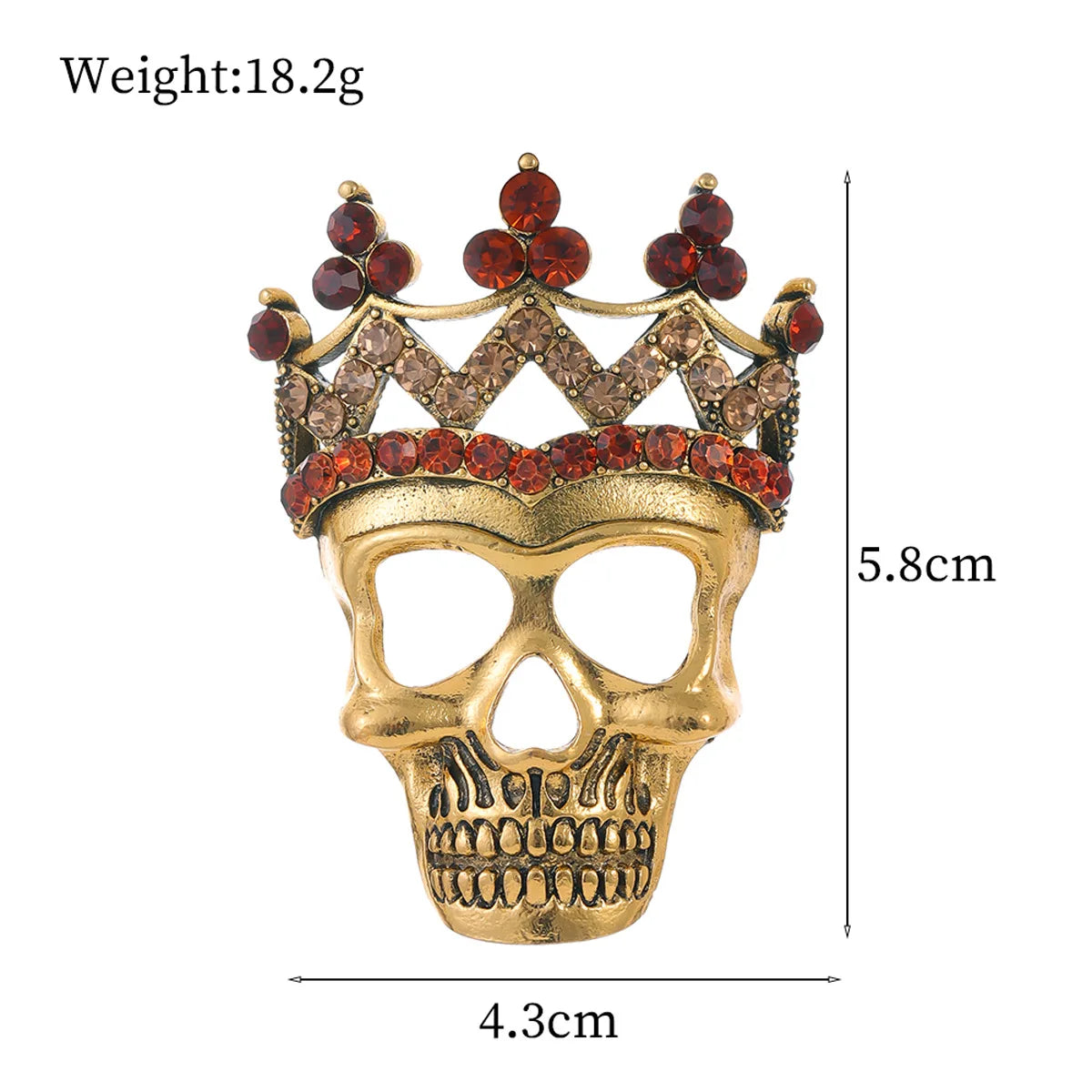 Fashion Skull Skeleton Gothic Brooches for Girls Trendy Stylish Glamorous Charms Pins Jewelry for Women Ladies Accessories