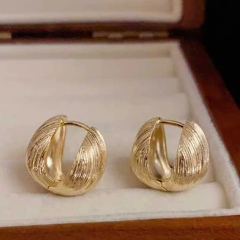 Fashion Trendy Simple Classic Minimalistic Hoop Earrings for Girls Sweet Elegant Jewelry for Women Ladies OOTD Accessories