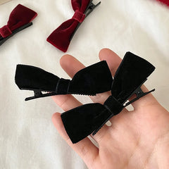 Kids 2025 Hot Sale Solid Color Bowknot Alligator Clips Fashion Elegant Wholesale in Stock Hairpins Accessories for Children Use