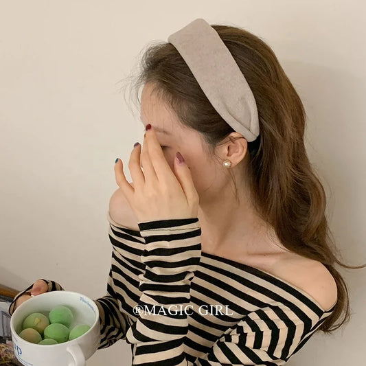 Women Lightweight High Quality Wide Hairbands Fashion Graceful Simple Customized Bulk Order in Stock Daily Headbands Accessories