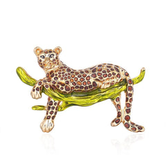 Fashion Trendy Animals Leopard Brooches for Girls Stylish Glamorous Dainty Charms Pins Jewelry for Women Ladies Accessories