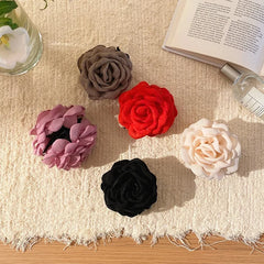 Fashion Solid Color Flower Hair Claw Clips for Girls Elegant Sweet Trendy Haarspange for Women Ladies Hair Accessories Stylish