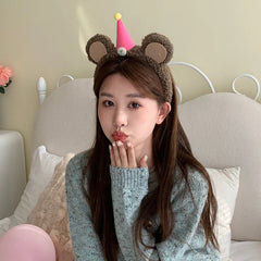 Sweet Cute Animal Cartoon Hair Band Kawaii Girls Kids Pig Bear Bee Headband Accessory for Women Ladies and Children