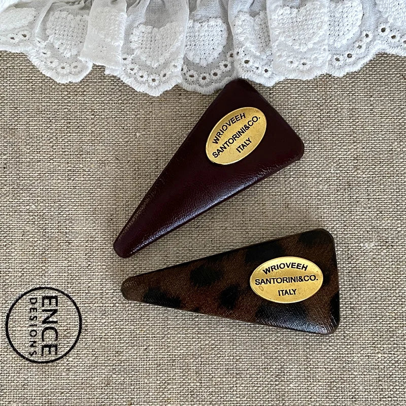 Female Autumn Winter Solid Color Small Snap Clips Elegant Vintage Elegant Wholesale in Stock Hair Clips Accessories for Women