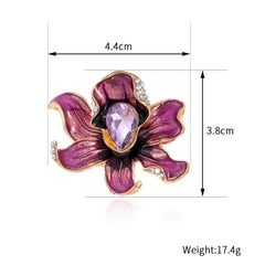 Fashion Flowers Glitter Luxury Sparking Brooches for Girls Sweet Pins Jewelry for Women Ladies Accessories Wholesale New Design