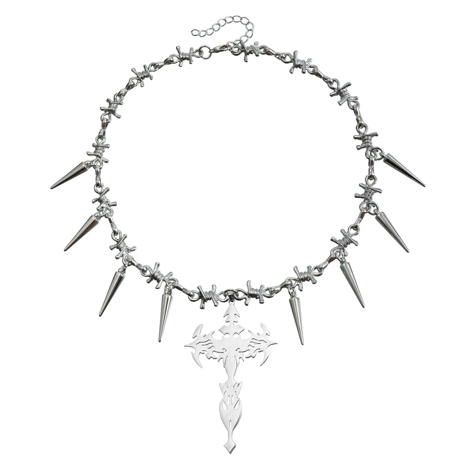 Fashion Y2K Punk Cross Glamorous Luxury Necklaces for Girls Sweet Spicy Stylish Jewelry for Women Ladies Accessories Wholesale