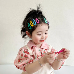 Sweet Cute Solid Color Heart Shaped Hair Clips for Baby Girls Simple Minimalistic Snap Clips for Kids Children Hair Accessories