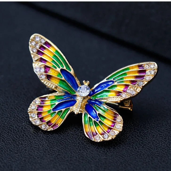 Fashion Glitter Sparking Rhinestone Sweet Brooches for Girls Elegant Glamorous Dainty Pins Jewelry for Women Ladies Accessories