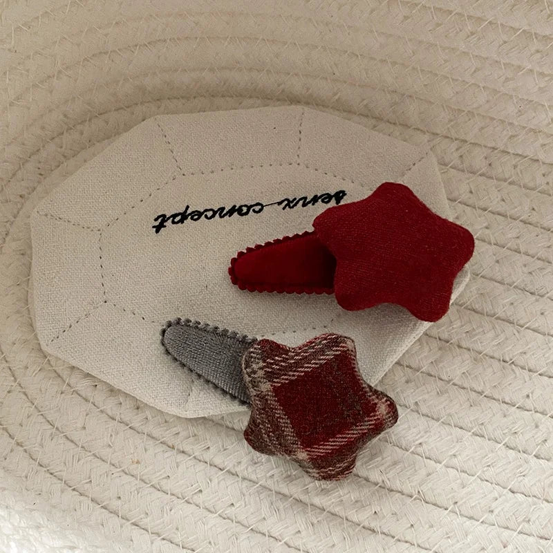 Fashion Star Elegant French Style Hair Clips for Baby Girls Sweet Cute Snap Clips for Kids Children Hair Accessories in Stock