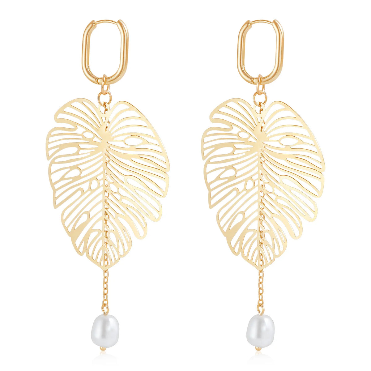 Fashion Sweet Leafs Trendy Elegant Drop Earrings for Girls Stylish Dainty Glamorous Graceful Jewelry for Women Ladies Accessory