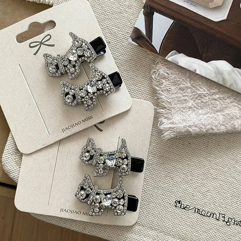 Fashion Glitter Sweet Animals Puppy Dogs Hair Clips for Girls Elegant Trendy Alligators for Women Ladies Accessories Wholesale