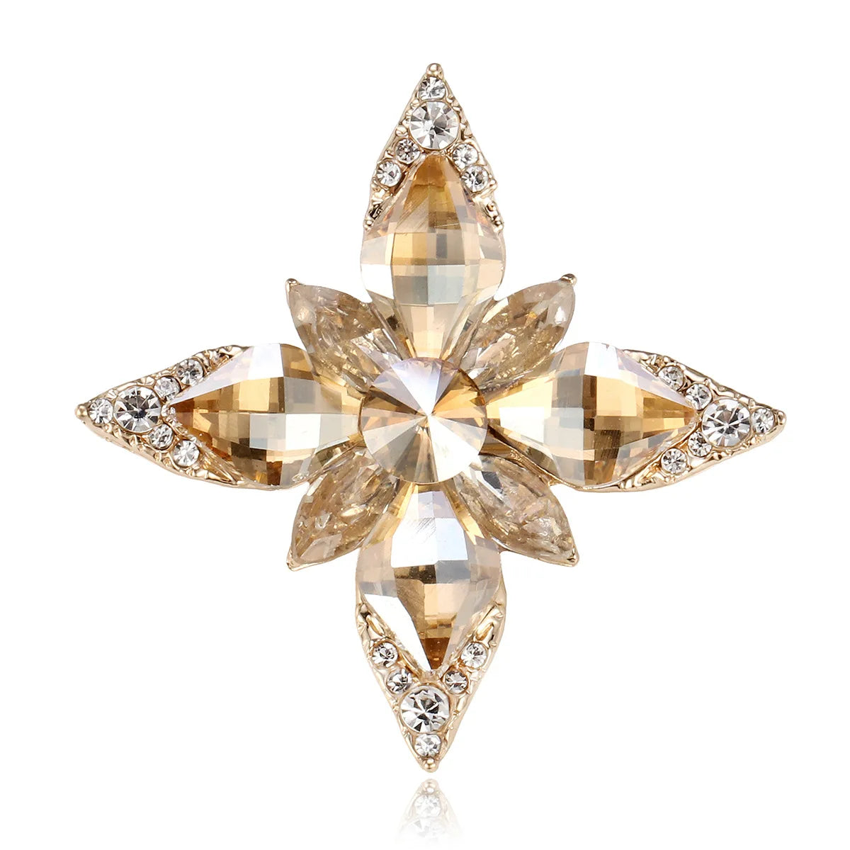 Fashion Glitter Rhinestone Sparking Brooches for Girls Luxury Simple Elegant Pins Jewelry for Women Ladies Accessories Hot Sale