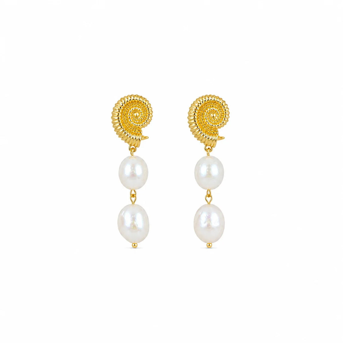 Fashion Freshwater Pearl Copper 18K Gold Played S925 Silver Drop Earrings for Girls Elegant Jewelry for Women Ladies Wholesale