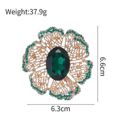 Fashion Glitter Rhinestone Vintage Retro Luxury Brooches for Girls Elegant Graceful Fine Jewelry for Women Ladies Accessories