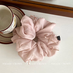 2025 Spring Summer Hot Sale Elegant Stylish Hair Ties for Women Ladies Ribbon Scrunchies Solid Colors Sweet Hair Accessories
