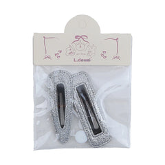 Silver Rectangle Hair Clips for Women Girls Ladies Stylish Simple Trendy Hair Accessories Made of Alloy for Parties