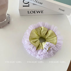 Elegant French Style Multilayer Scunchies for Girls French Style Fashion Trendy Hair Ties for Women Ladies Hair Accessories Chic