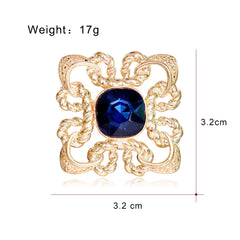 Fashion Vintage Luxury Glitter Rhinestone Brooches for Girls Trendy Glamorous Dainty Pins Jewelry for Women Ladies Accessories