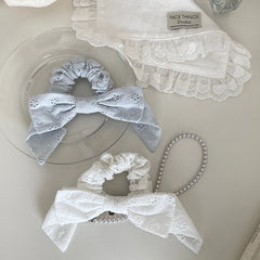 Cute Sweet Classic Bowknot Scrunchies for Girls Fashion Chic Simple Hair Ties for Women Ladies Hair Accessories in Stock