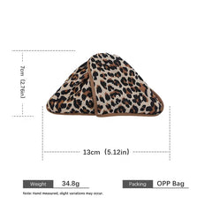 Classic Leopard Print Bowknot Hair Claw Clips for Girls Fashion Chic Elegant Hair Clutches for Women Ladies Hair Accessories