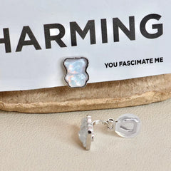 Girly Aesthetic Ball Bear Shape New Design Small Clip-on Earring Fashion Sweet Cute Charms Wholesale Jewelry Accessory for Daily