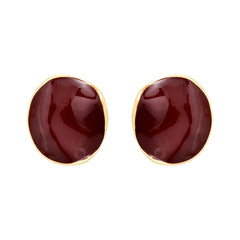 French Style Dropping Glaze Pleated Round Earrings for Women Light Luxury High-end Elegant Earring Stud Fashion Charms Earrings
