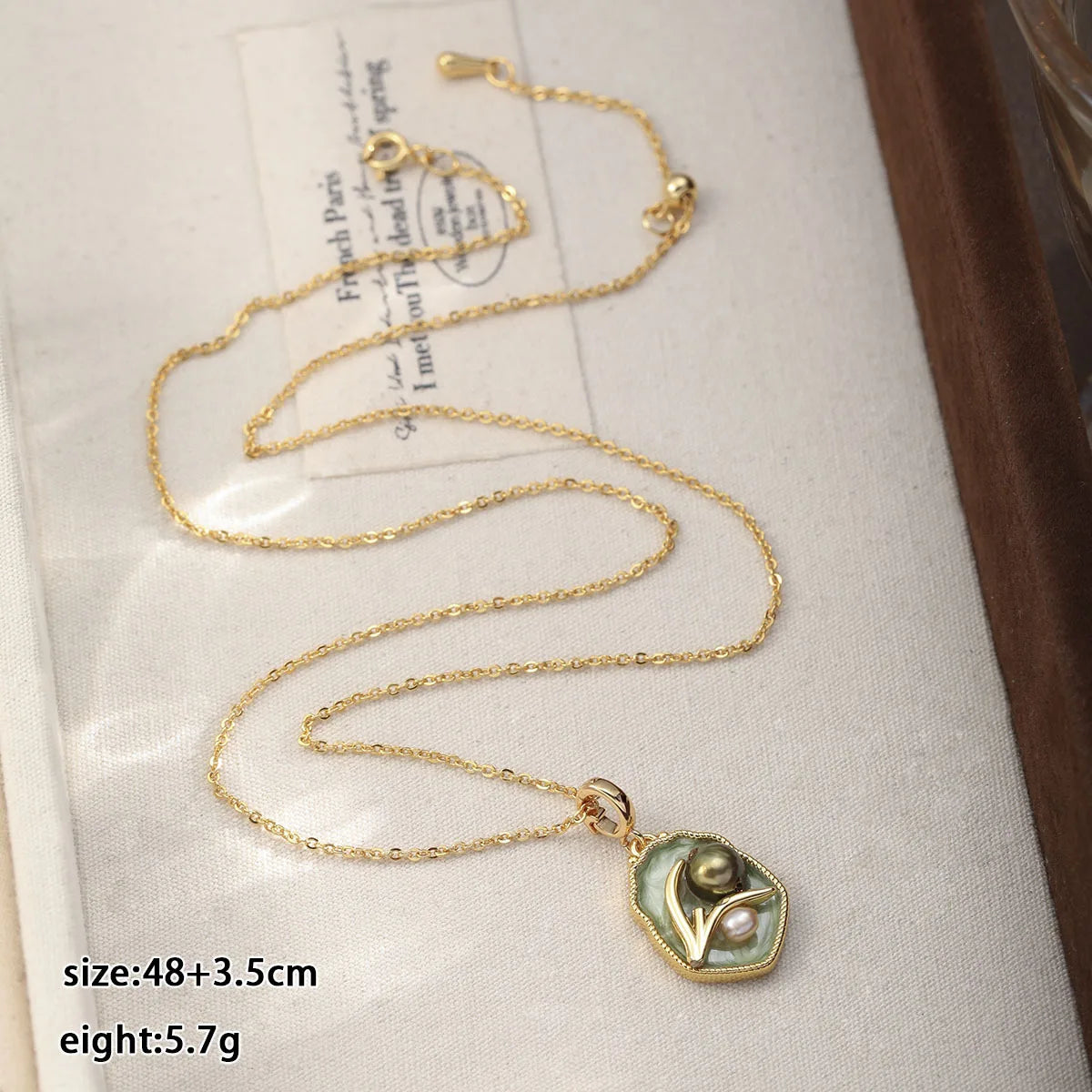 Fashion Freshwater Pearl Copper 18K Gold Plated Necklaces for Girls Vintage Luxury Jewelry for Women Ladies Wholesale Bulk
