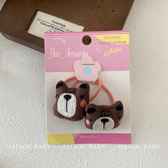 Kids Animals Cartoon Solid Colored High Elastic Hair Ties Fashion Cute Sweet in Stock Scrunchies Accessories for Children Daily