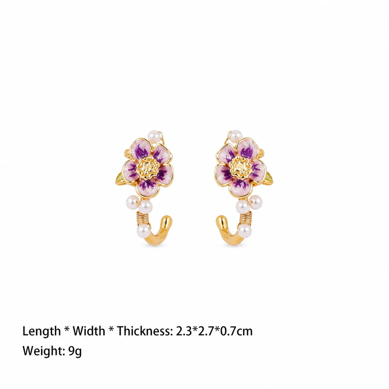 Fashion Flower Copper 18K Gold Plated Hoop Earrings for Girls Sweet Butterfly Jewelry for Women Ladies Wholesale China Supplier