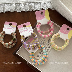 Fashion Simple High Elastic Scrunchies Cute Sweet Trendy Sporty Hair Ties for Baby Girls and Kids Children Hair Accessories