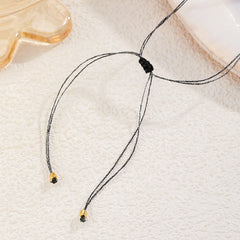 Fashion Red Agate Hematite Natural Stone Copper 18K Gold Plated Necklaces for Girls Boho Jewelry for Women Ladies Wholesale