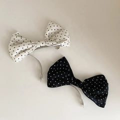 Classic Fashion Bowknot Polka Dot Hair Clips for Girls Cute Sweet Simple Barrettes for Women Ladies Hair Accessories in Stock