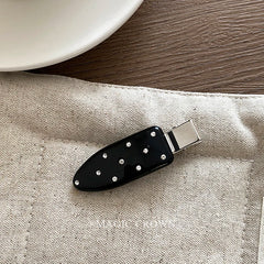 Elegant Simple Acetate Hair Snap Clips for Women & Girls Korean Style Dot Sequined Glitter Hair Accessories for Parties